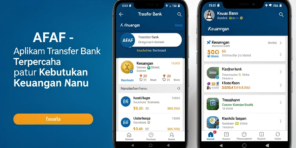 Tampilan antarmuka AFAF yang intuitif memudahkan pengguna dalam Transfer Bank.