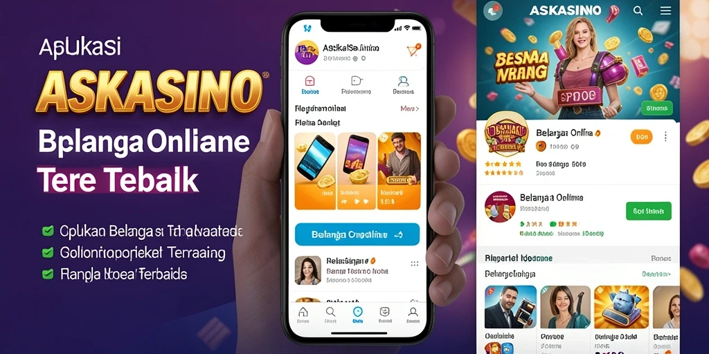 Antarmuka pengguna aplikasi ASKASINO untuk Belanja Online.