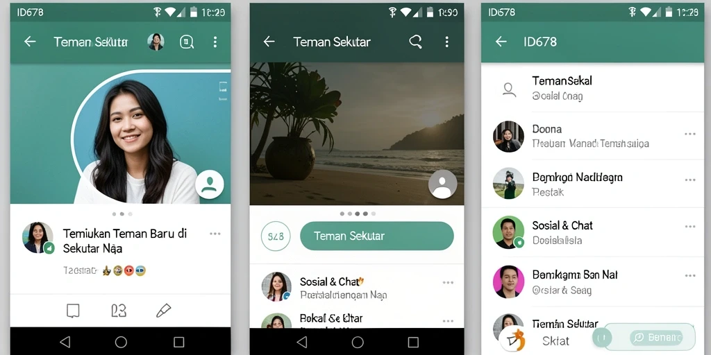 Tampilan antarmuka aplikasi ID678 yang menarik dan mudah digunakan.