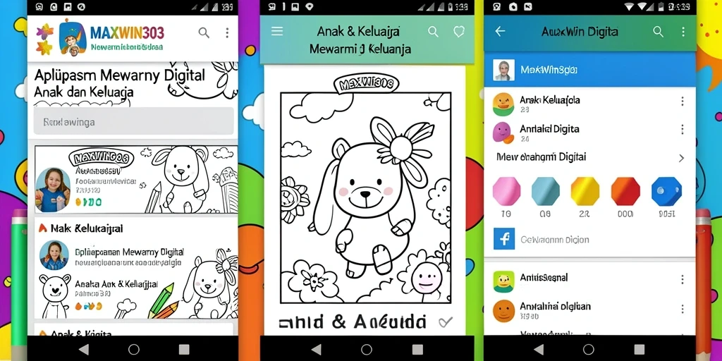 Antarmuka MAXWIN303 yang interaktif untuk mewarnai karya seni.