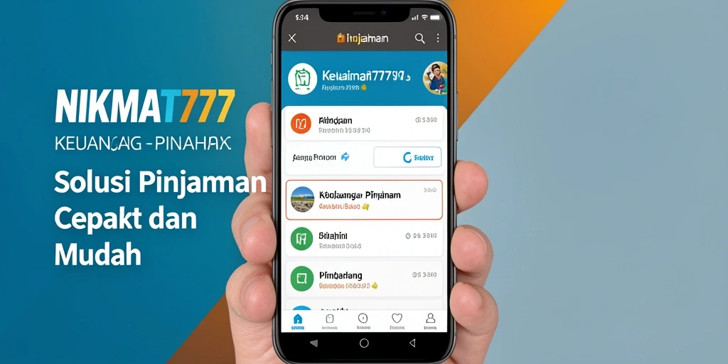 Antarmuka aplikasi NIKMAT777 yang ramah pengguna untuk pengajuan pinjaman.