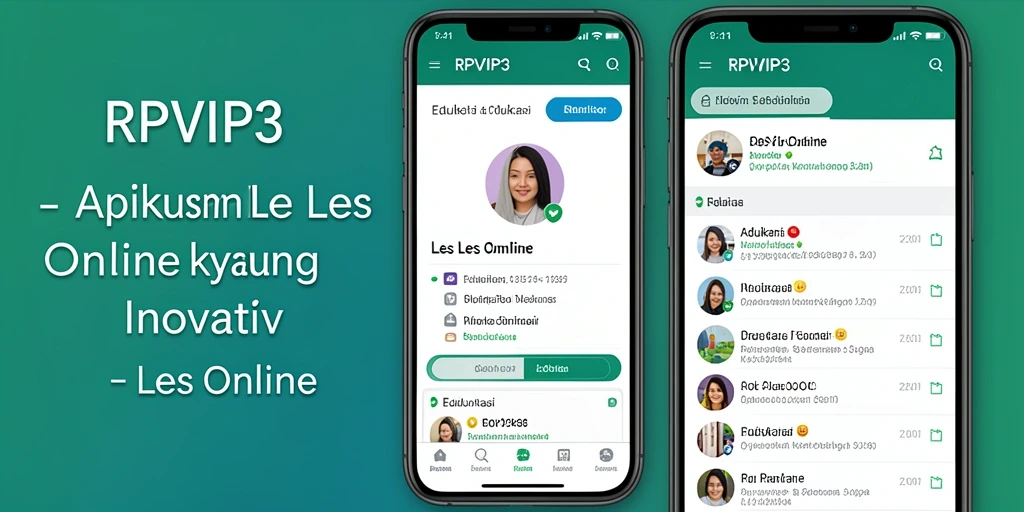 Antarmuka RPVIP3 yang sederhana dan fungsional untuk Les Online.