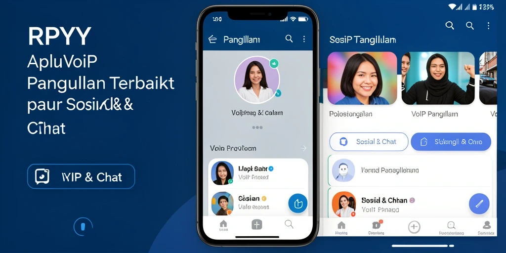 Antarmuka aplikasi RPYYY dengan fungsi VoIP Panggilan yang intuitif.